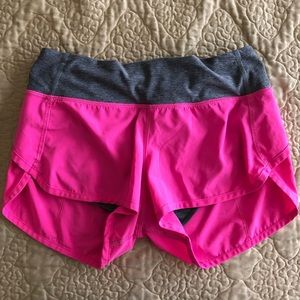 Hot pink and grey Lululemon speeds